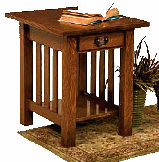 Amish Crest Small End Table