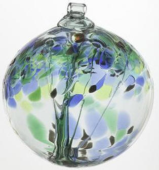Kitras 6-Inch Fairy Orb Art Glass Burgundy