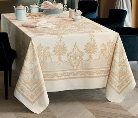 BUTTERFLY GARNIER-THIEBAUT EUGENIE FRENCH JACQUARD TABLECLOTH STAIN-RESISTANT 
